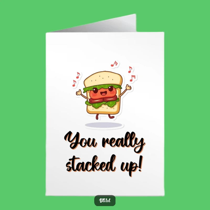 Free Printable BLT Sandwich Congrats Card Joyful Downloadable Gift