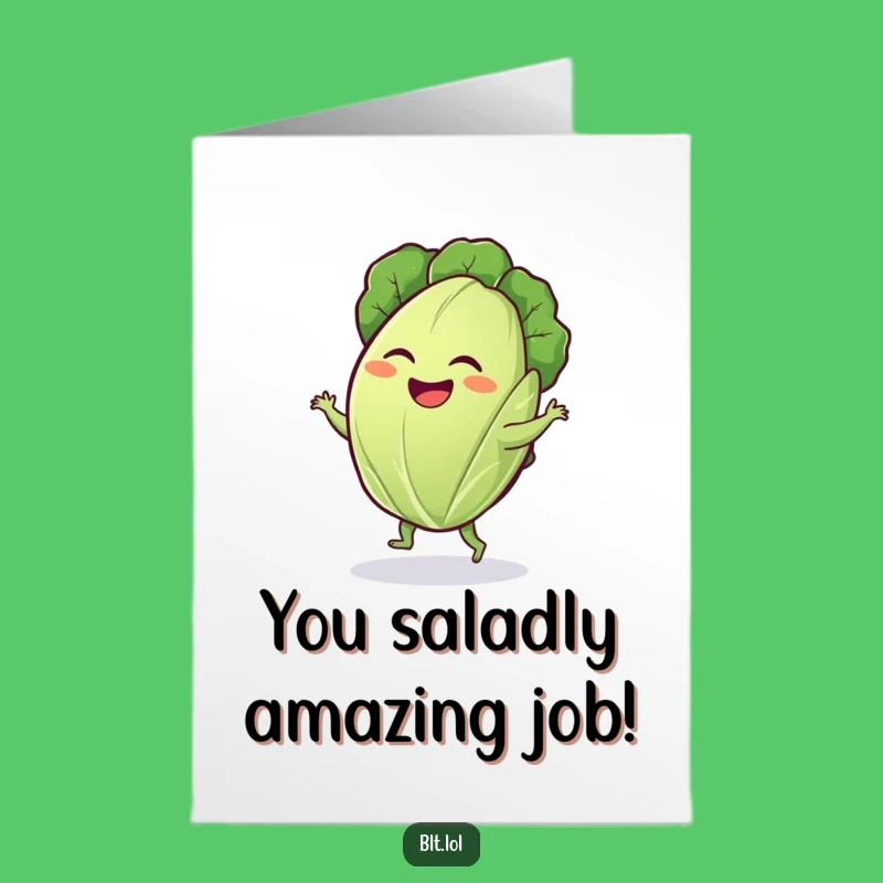 Free Printable Lettuce Dance Congrats Card - Cheerful Download