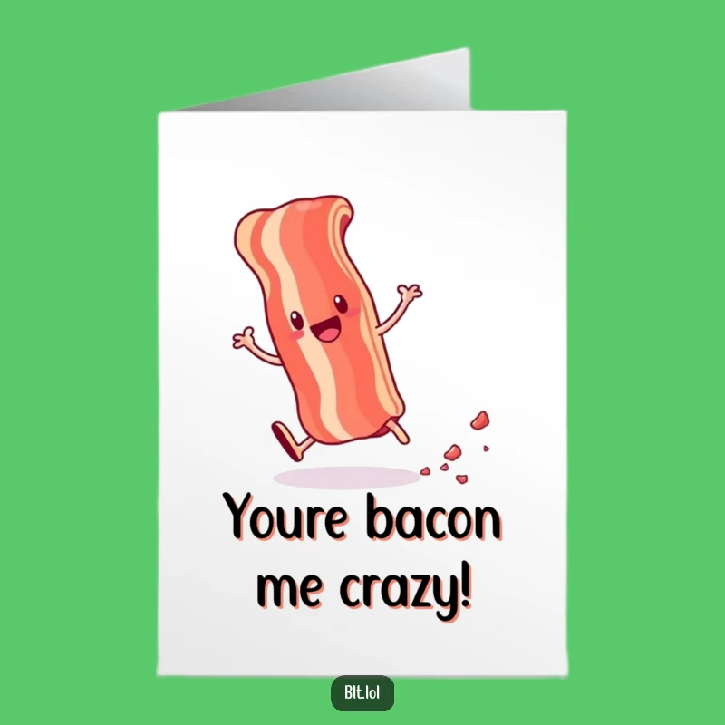 Free Printable Congrats Card: Bacon Cartwheel Downloadable Gift for Celebrating Achievements!