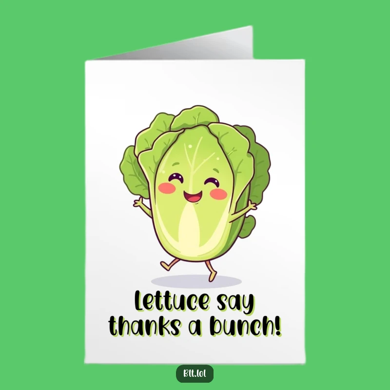 Free Printable Thank You Card: Groovy Lettuce Jig Downloadable Gift