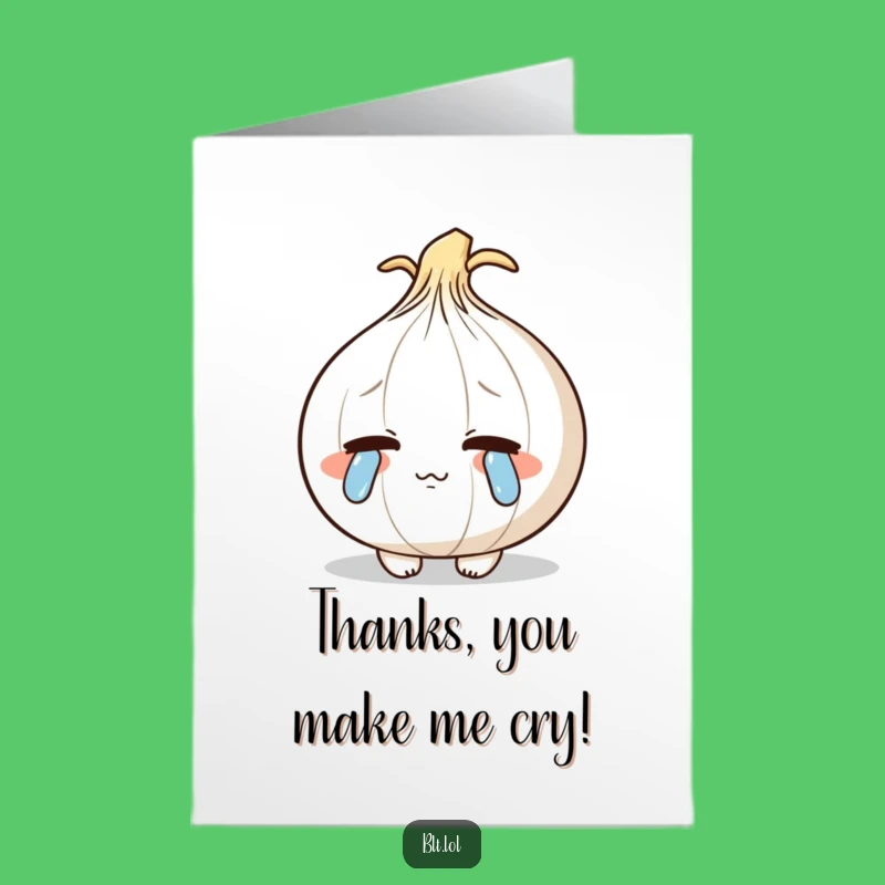 Free Printable Thank You Card: Onion's Tears for a Funny Downloadable