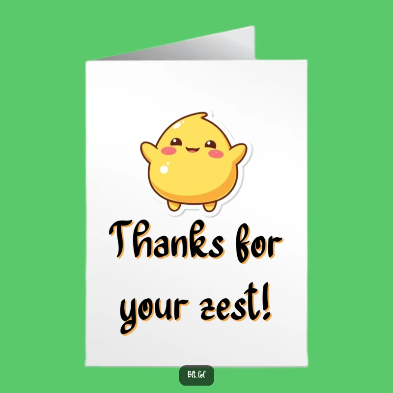 Free Printable Thank You Card: Wiggle Mustard