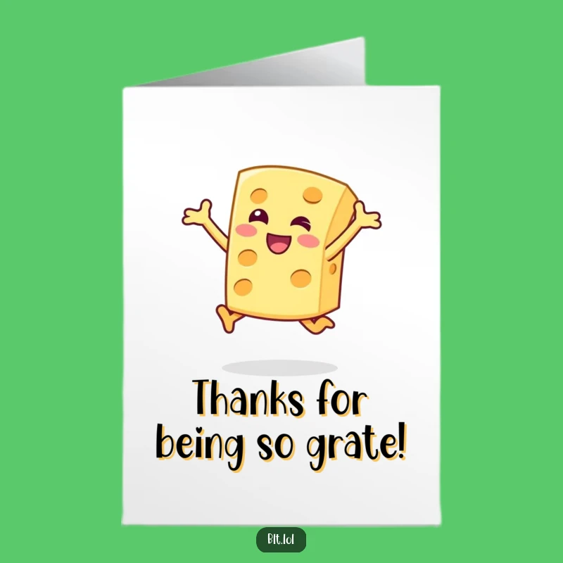 Free Printable Thank You Card: Happy Cheese