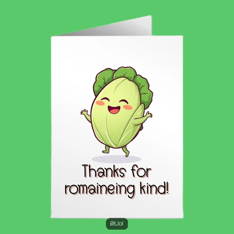 Hilarious Free Printable Lettuce Dance Thank You Card - DIY