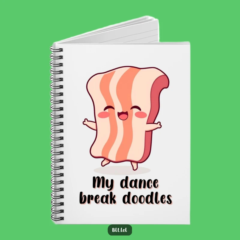 Funny Bacon Dance Notebook - Hilarious Journal Cover, Perfect Gift for Writers