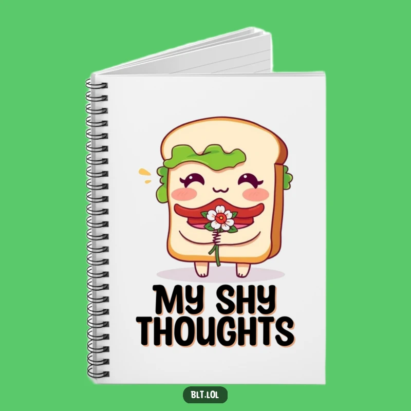 Funny Bashful BLT Sandwich Notebook: Floral Journal Funny Gift