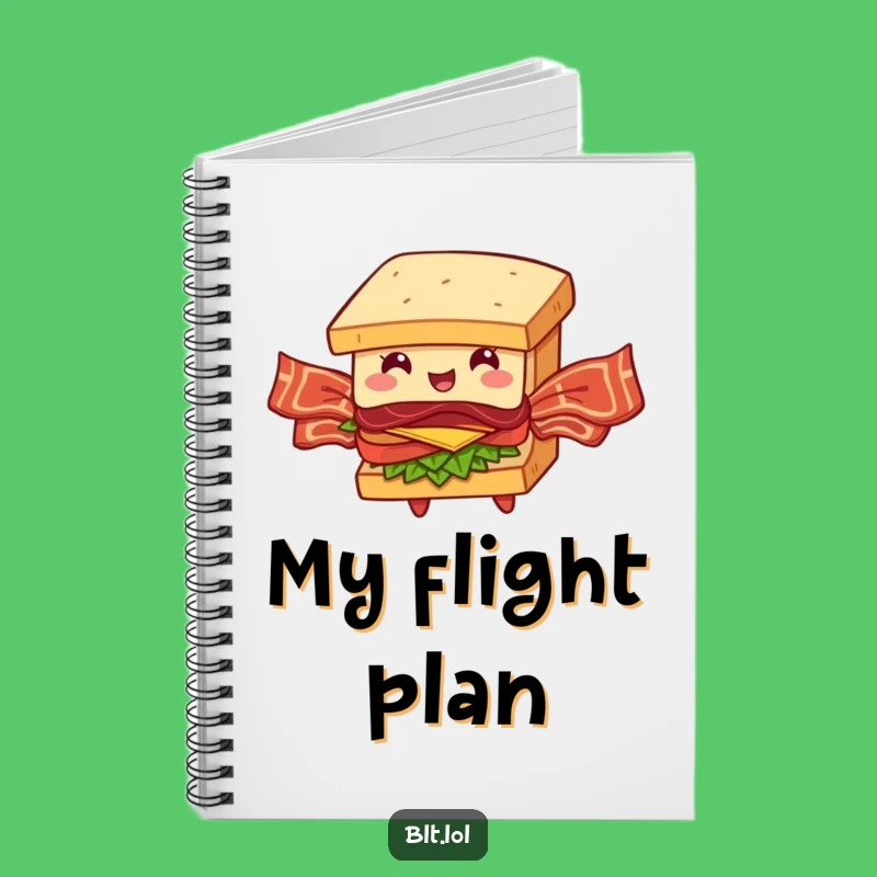 Funny BLT Sandwich Notebook: Bacon Wings Flight Journal, Perfect Gift