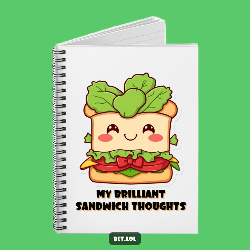 Funny BLT Sandwich Notebook - Hilarious Journal Cover, Perfect Gift for Writers