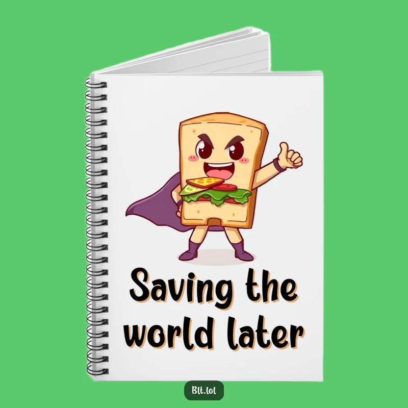 Funny BLT Superhero Sandwich Notebook: Record Your Deeds with Hilarious Heroic Notes