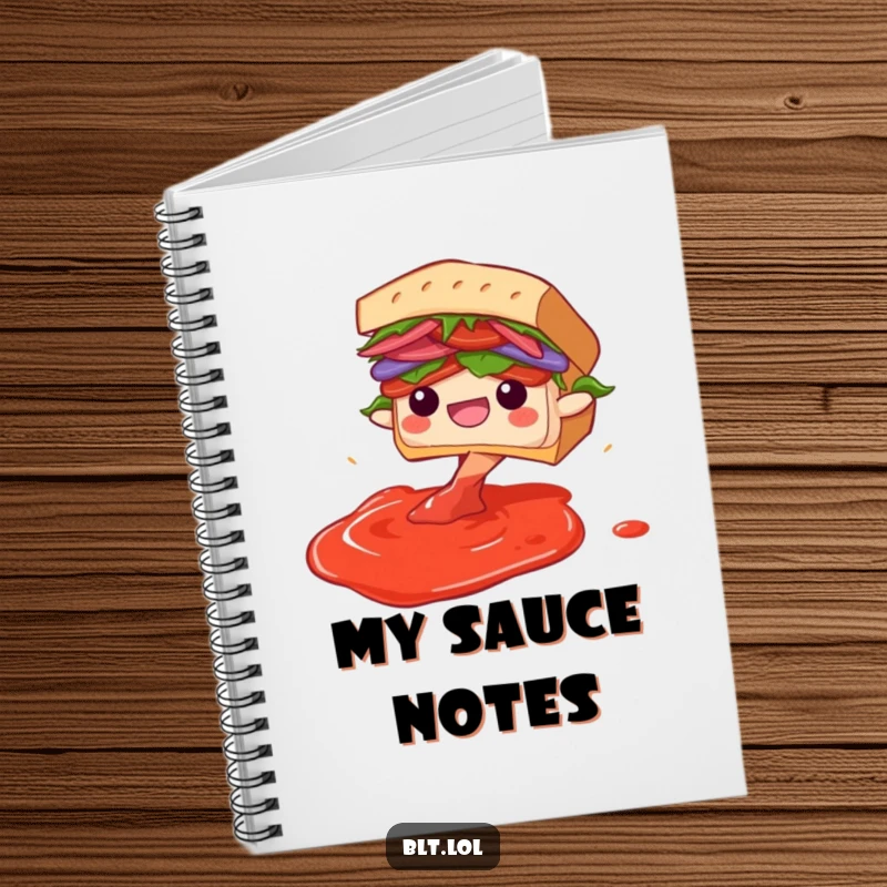 Funny Diving BLT Sandwich Notebook: A journal showcasing a BLT character's gleeful dive into an imaginary sauce pool, inspiring creative thoughts.