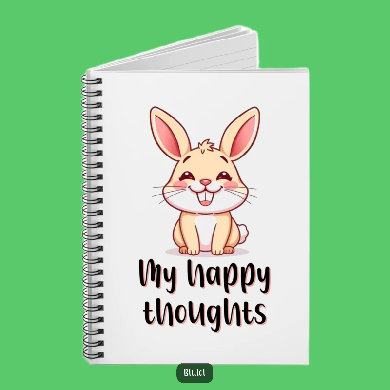 Funny Happy Bun Grinning Notebook - Jot Down Ideas with Hilarious Style