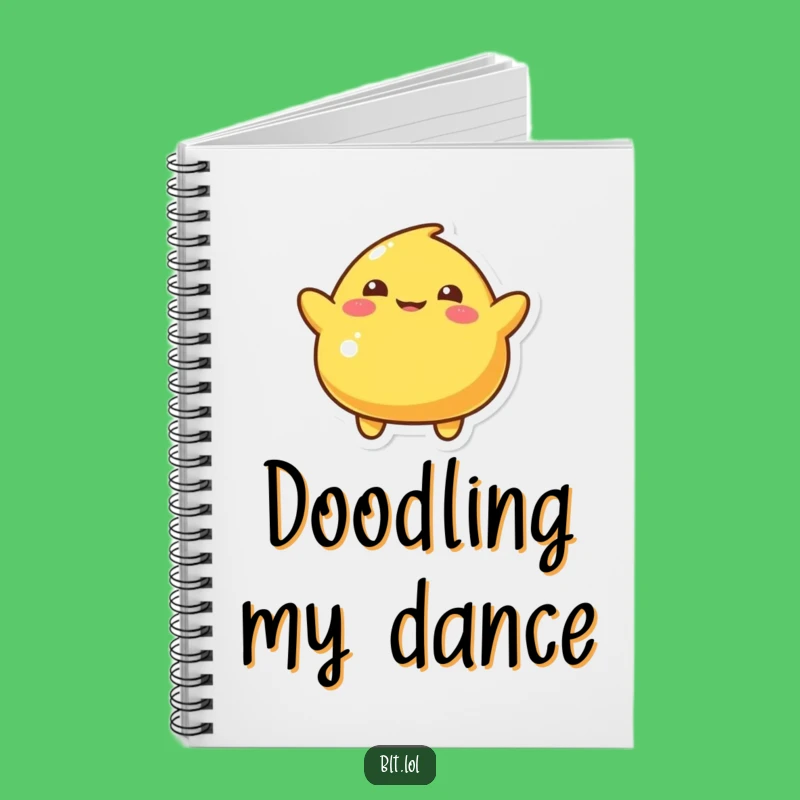 Funny Mustard Blob Notebook Playful Wiggling Character Creative Journal Gift
