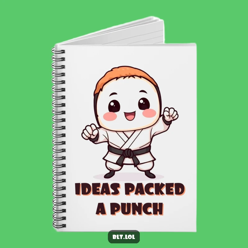 Funny Sushi Karate Chop Notebook: Jot Down Ideas with Martial Arts Flair
