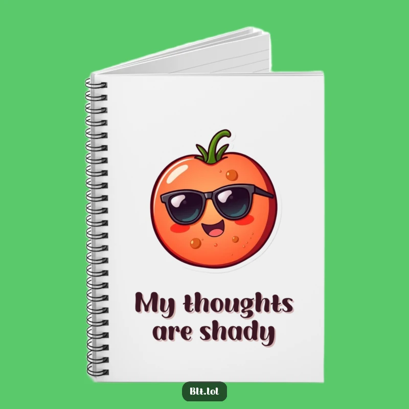 Funny Tomato Sunglasses Notebook - Cheerful Veggie Journal Gift