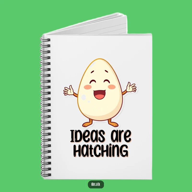 Funny Waving Egg Notebook: Jot Down Cheerful Ideas
