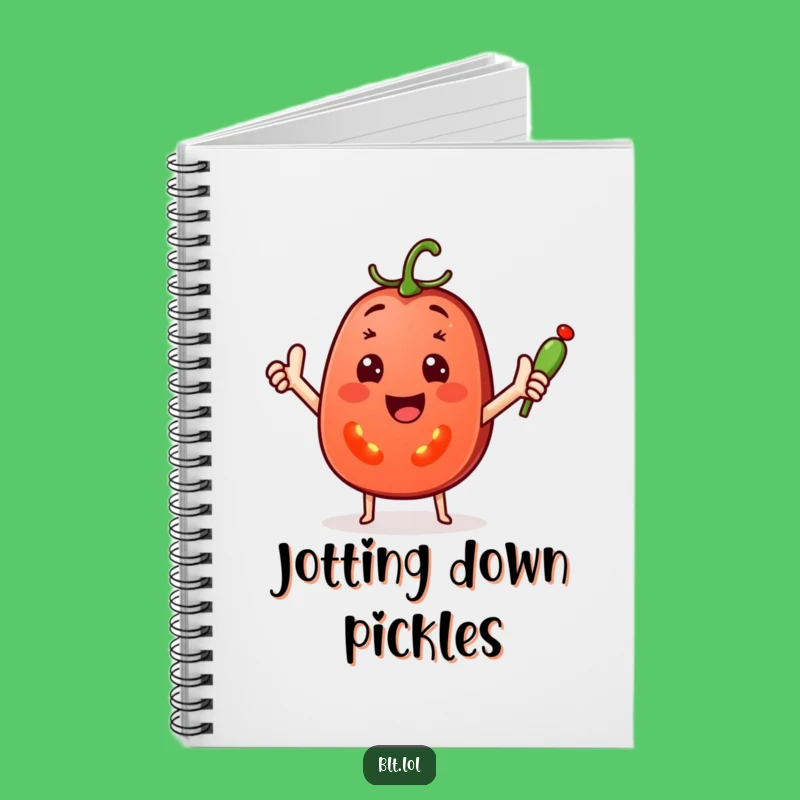 Funny Tomato Pickle Notebook: Jot Down Fun with Veggie Friends, Great Funny Gift!