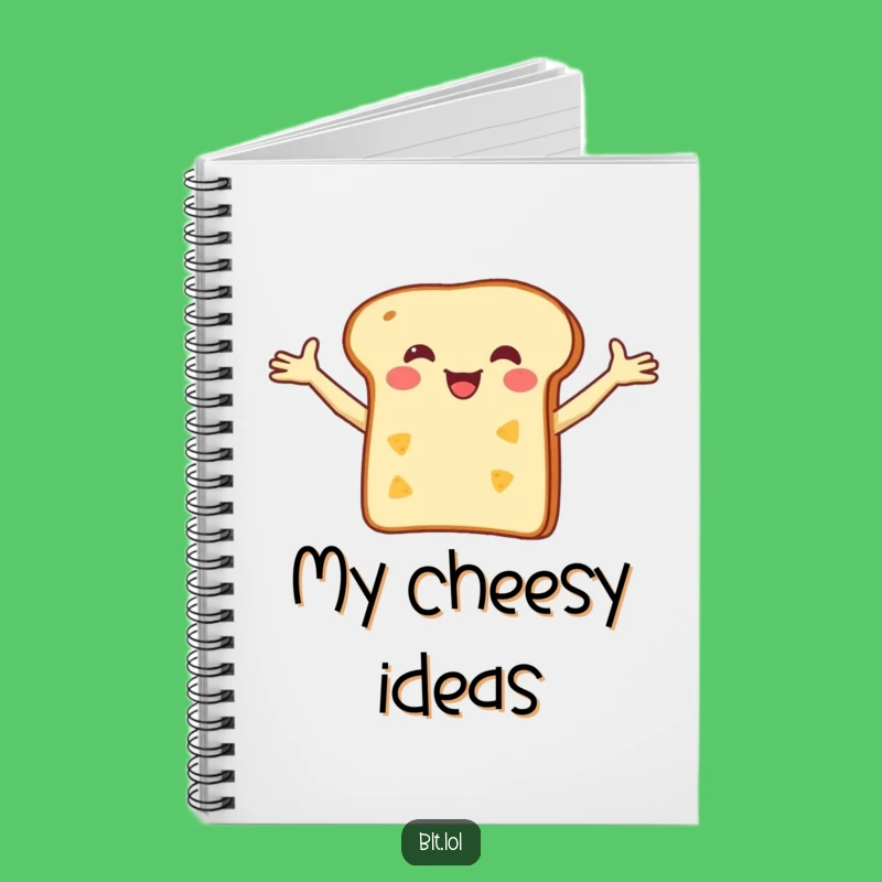 Funny Bread Cheese Notebook: Jot Down Ideas with Foodie Fun, Great Funny Gift!