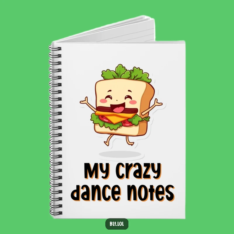 Funny Dancing BLT Sandwich Notebook: Wobbly Lettuce Journal Funny Gift
