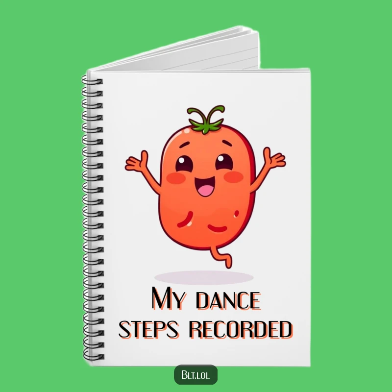 Funny Bouncy Tomato Slice Notebook - Energetic Veggie Journal for Spirited Notes