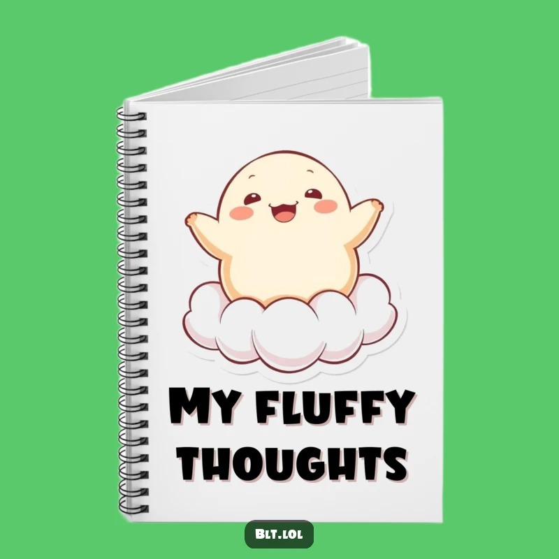 Funny Kawaii Dumpling Cloud Notebook: Jot Down Your Happiest Thoughts