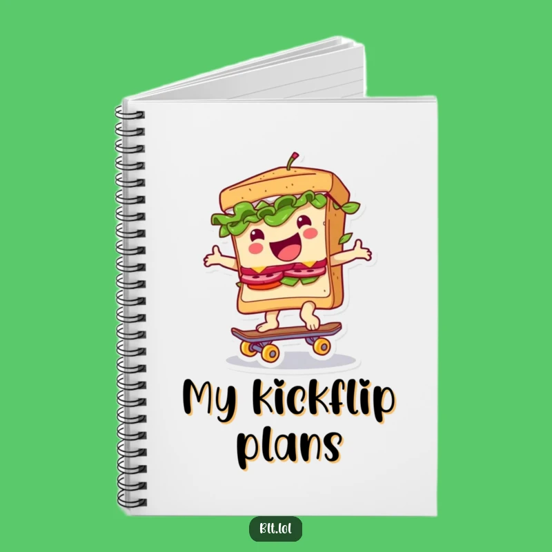 Funny BLT Skateboard Sandwich Notebook: Jot Down Ideas with Hilarious Skater Style