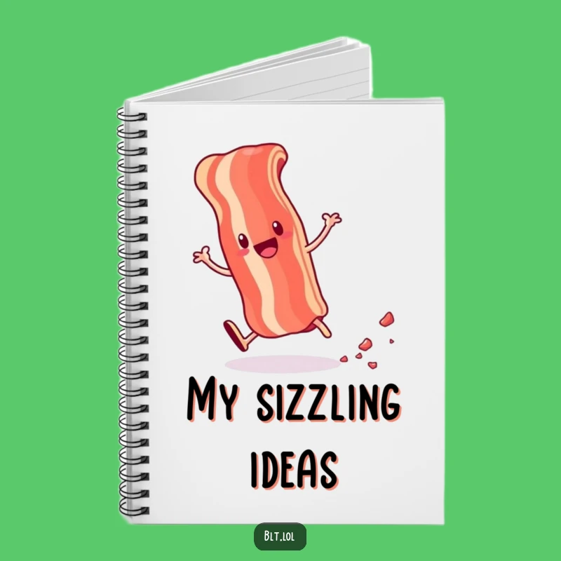 Funny Bacon Notebook - Hilarious Anthropomorphic Foodie Journal & Gift Idea