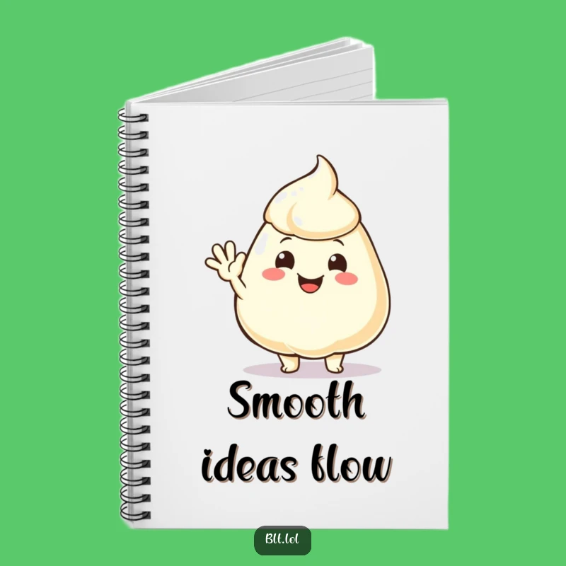 Funny Mayo Dollop Waving Notebook: Jot Down Friendly Thoughts!