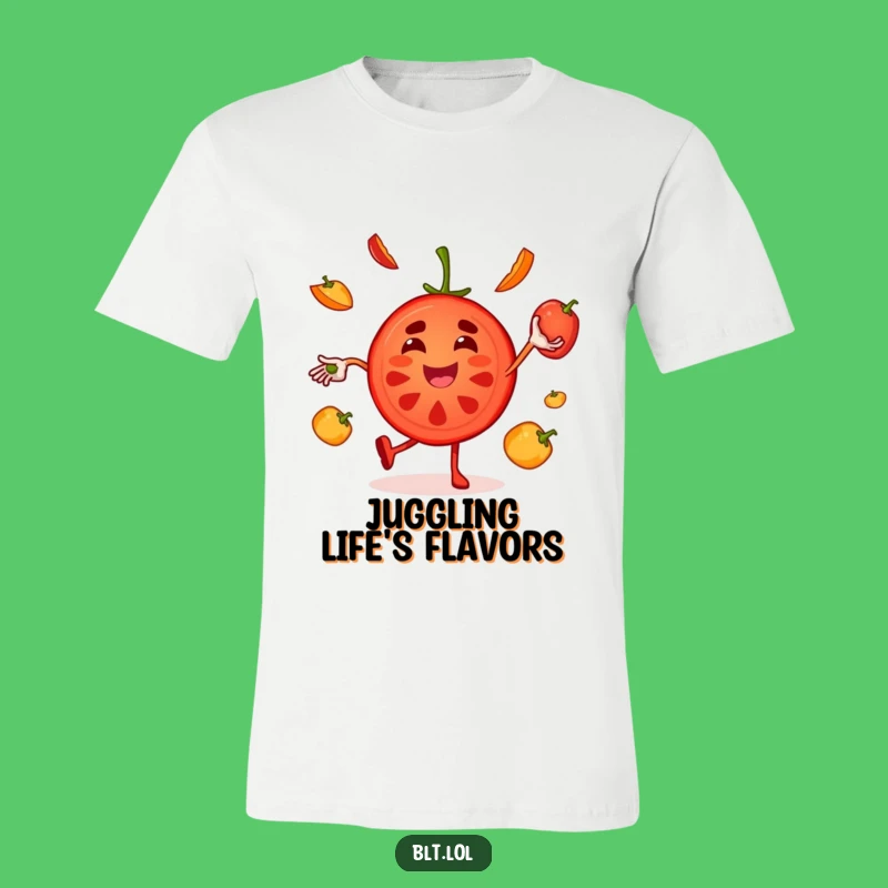 Funny Juggling Tomato T-Shirt: Wear Your Culinary Comedy