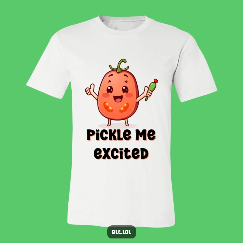 Funny Tomato Pickle T-Shirt: Wearable Veggie Cheer, Ideal Funny Gift for Giggles!