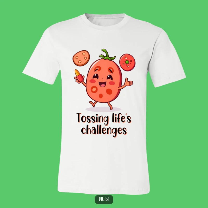 Funny Tomato Juggling Tee - Comical Veggie Character Shirt, Perfect Humorous Gift