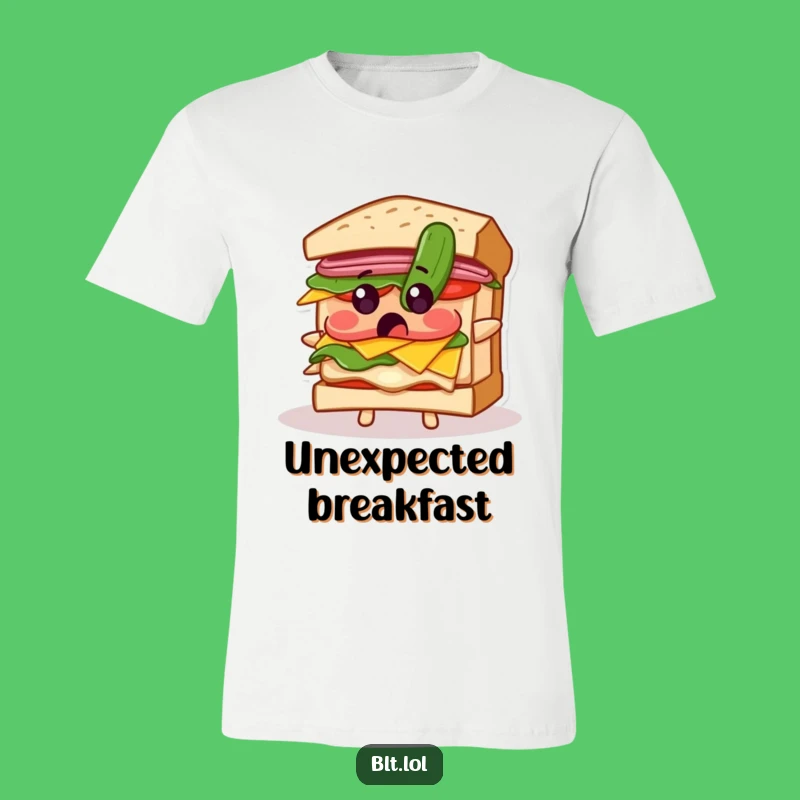 Funny Surprised BLT Sandwich Pickle T-Shirt: Wear Your Shock with Comical Style