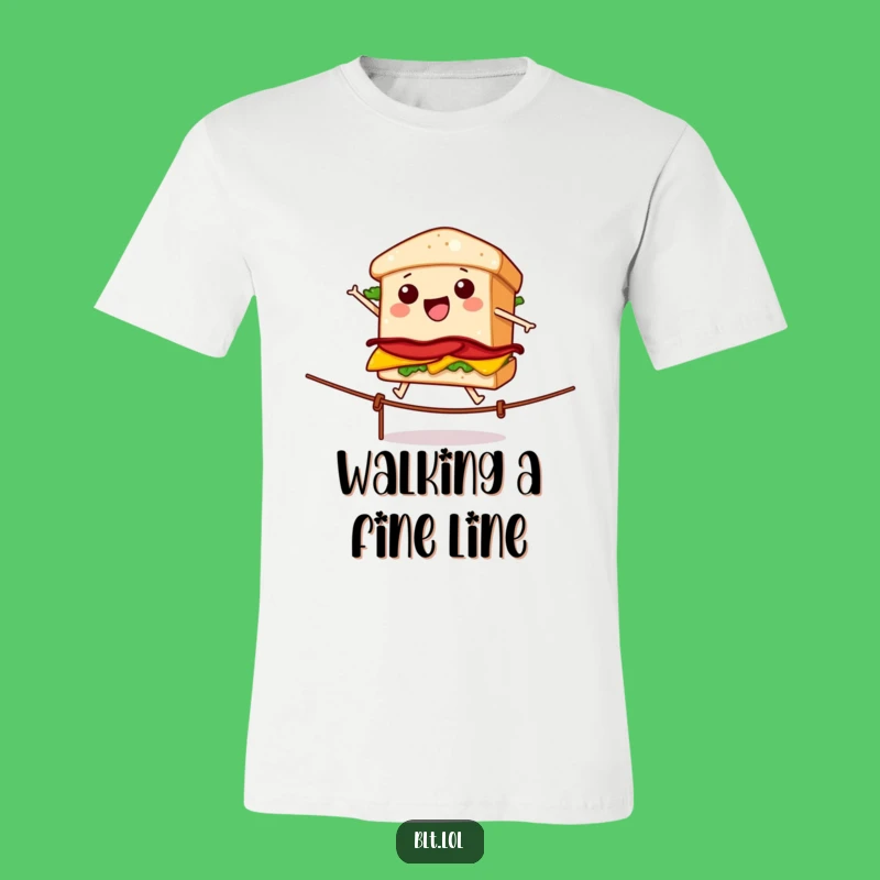 Funny BLT Tightrope Walker T-Shirt - Wacky Sandwich Apparel Gift