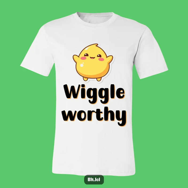 Funny Mustard Blob T-Shirt Playful Wiggling Character A Comfy Laugh Gift