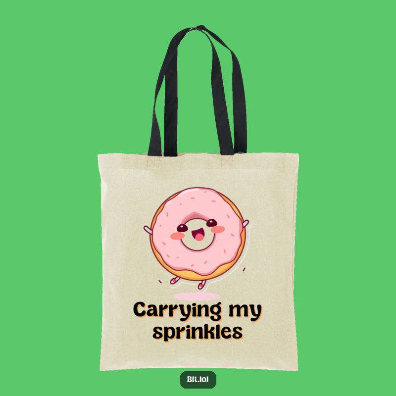 Funny Kawaii Donut Spinning Tote Bag: Carry Your Sweetness and Fun