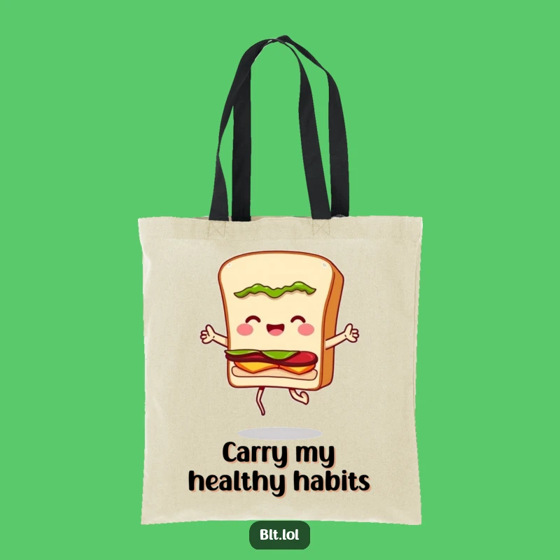 Funny BLT Sandwich Jumping Rope Tote Bag: Carry Your Essentials with Comical Flair and Style
