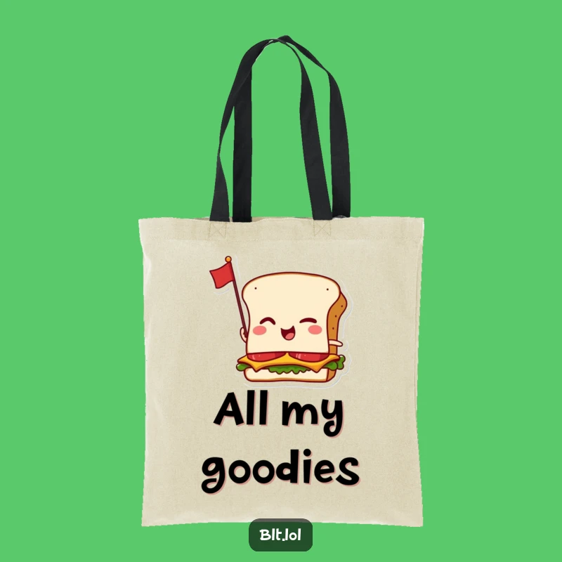 Funny BLT Tote Bag - Stylish & Cheeky Anthropomorphic Sandwich Carryall Gift