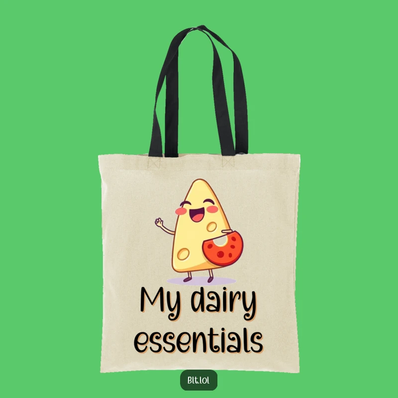 Funny Cheese Tote Bag - Stylish & Hilarious Anthropomorphic Foodie Carryall Gift