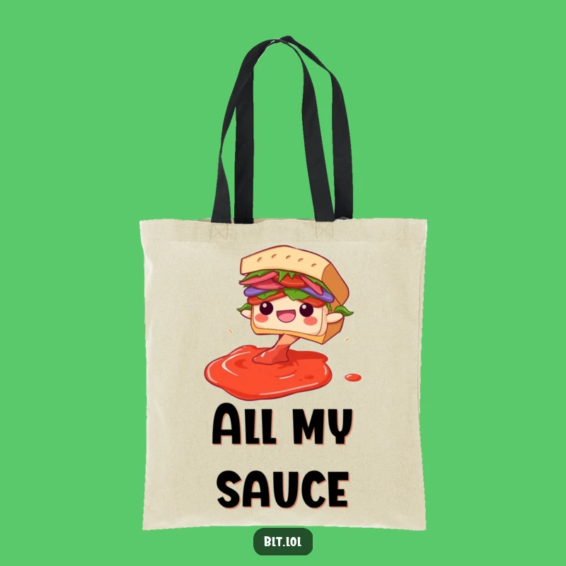 Funny Diving BLT Sandwich Tote Bag: Sauce Pool Art, Great Gift