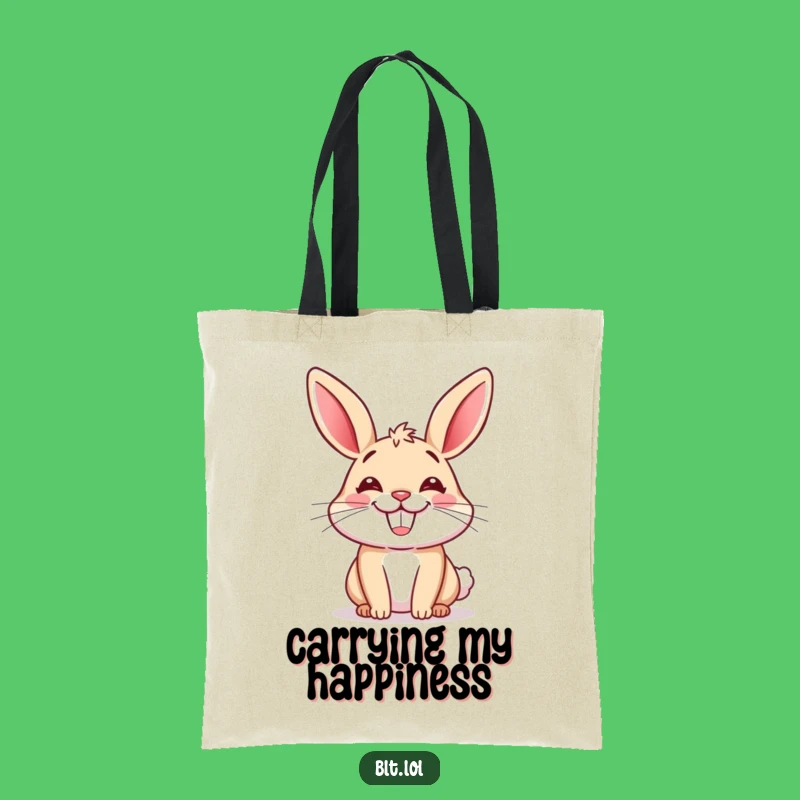 Funny Happy Bun Grinning Tote Bag - Stylish & Hilarious Bakery Accessory