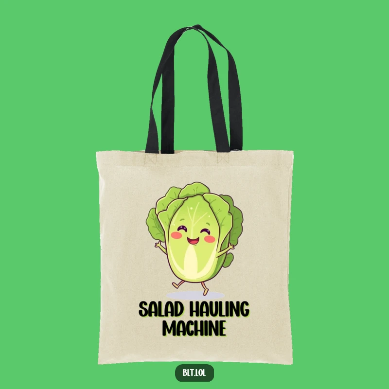 Funny Lettuce Tote Bag: Carry Your Groceries with Dancing Veggie Humor, Perfect Funny Gift!