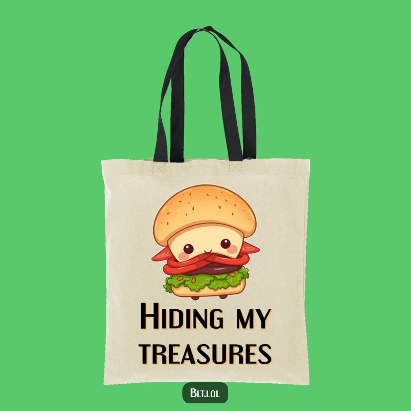 Funny Peek-a-Boo BLT Sandwich Tote Bag - Playful Accessory for Everyday