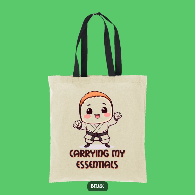 Funny Sushi Karate Chop Tote Bag: Carry Your Laughs in Style