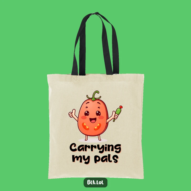 Funny Tomato Pickle Tote Bag: Carry Fun Veggie Vibes, Perfect Funny Gift!